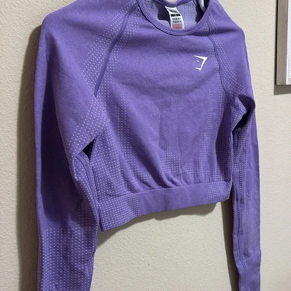 Gymshark Vital Seamless 2.0 Long Sleeve Crop Top Size Medium - Picture 7 of 10